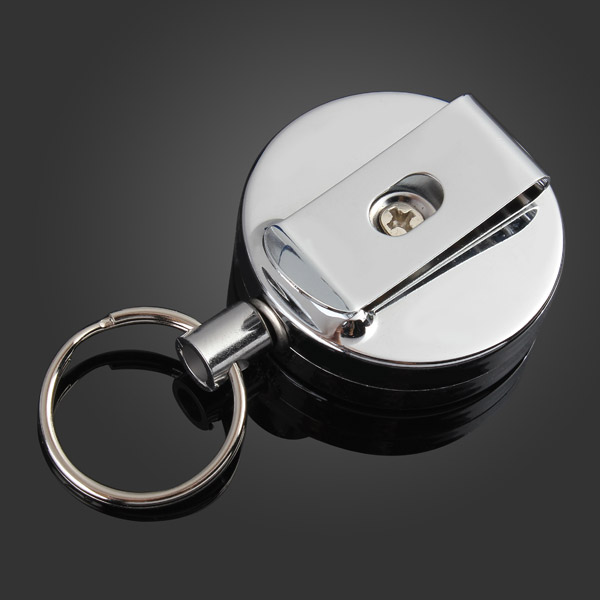 

4cm Full Metal Tool Belt Money Retractable Key Ring Pull Chain Clip